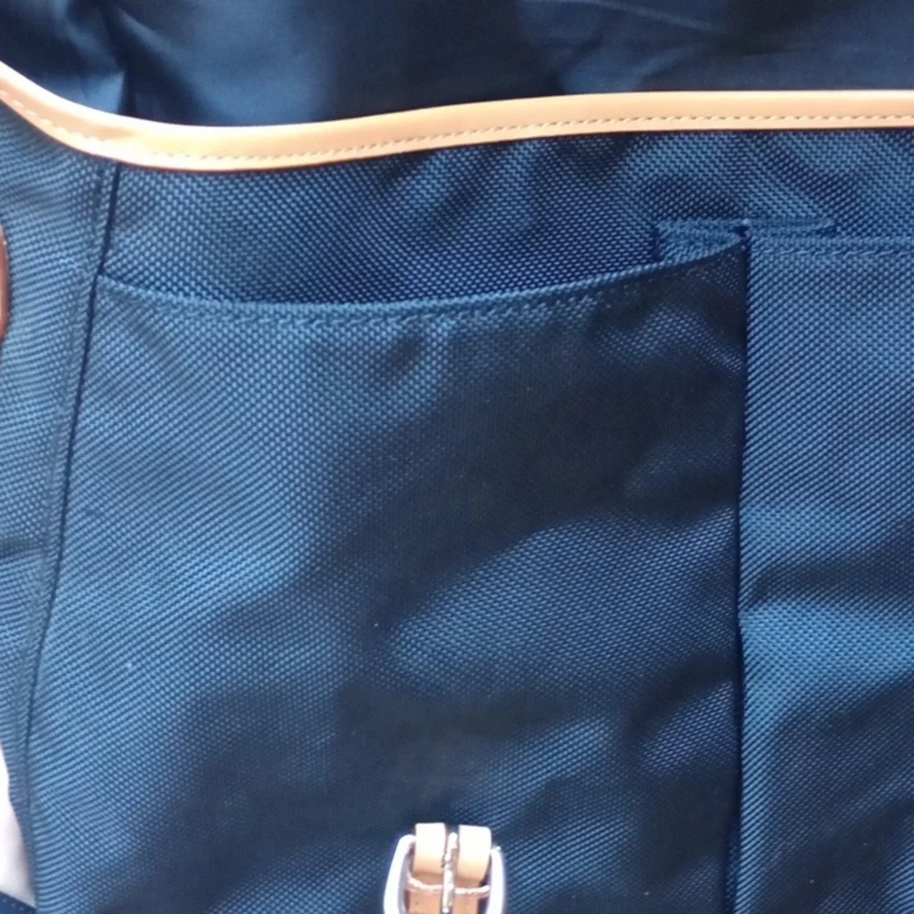 Muleholland Brother's Black and Tan Messenger Bag Multiple Pockets size L